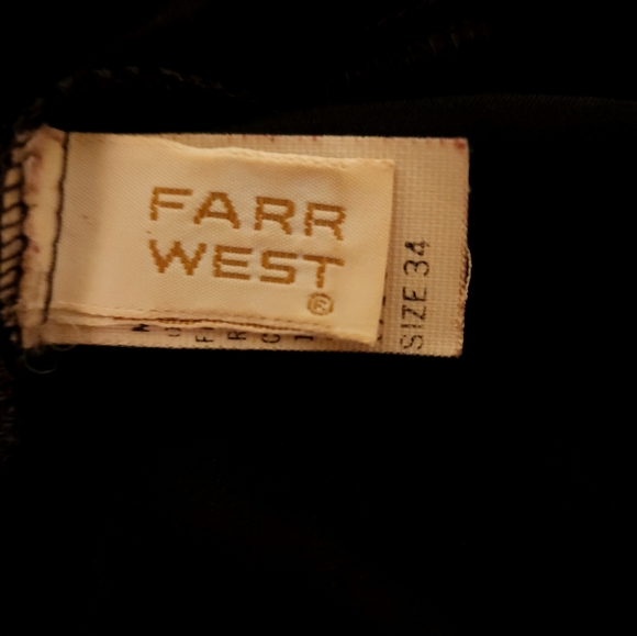 Vintage 1960s 1970s Black Satin Slipdress by Farr West - Picture 8 of 13